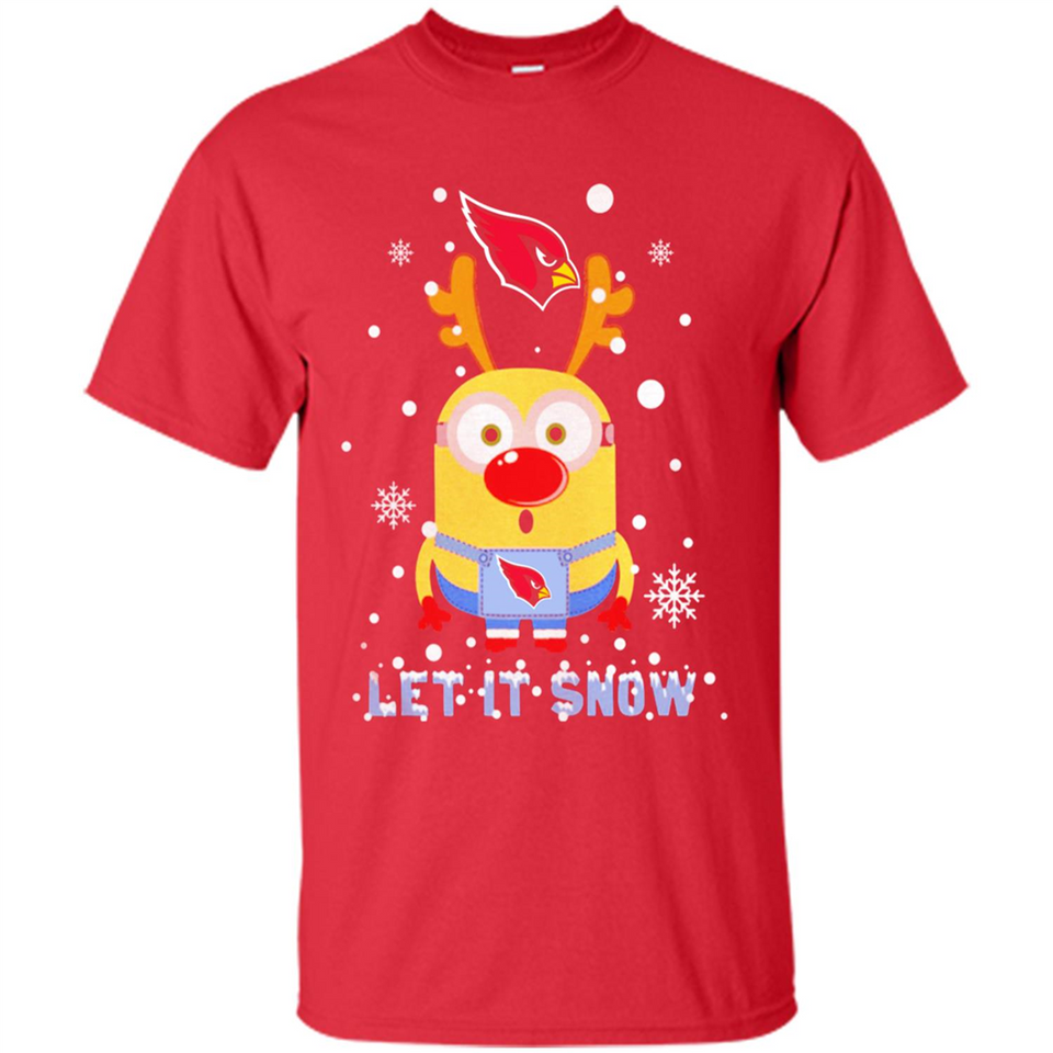 Minion Arizona Cardinals Ugly Christmas Sweater Let it Snow - Shirt