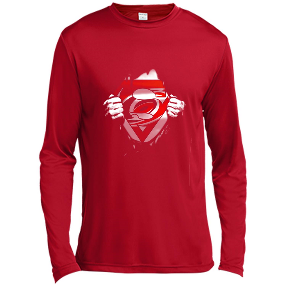 Carolina Hurricanes And Superman Fans - Canvas Long Sleeve T-Shirt