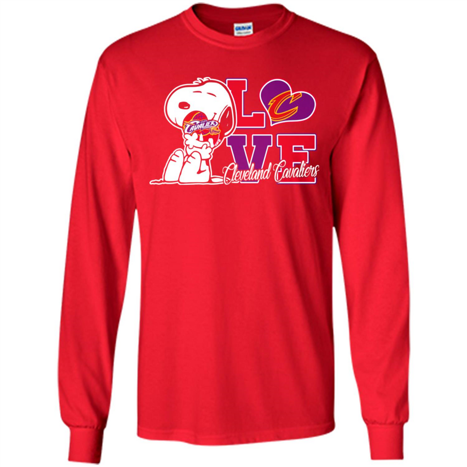 Snoopy loves NBA Cleveland Cavaliers - Long Sleeve T-Shirt