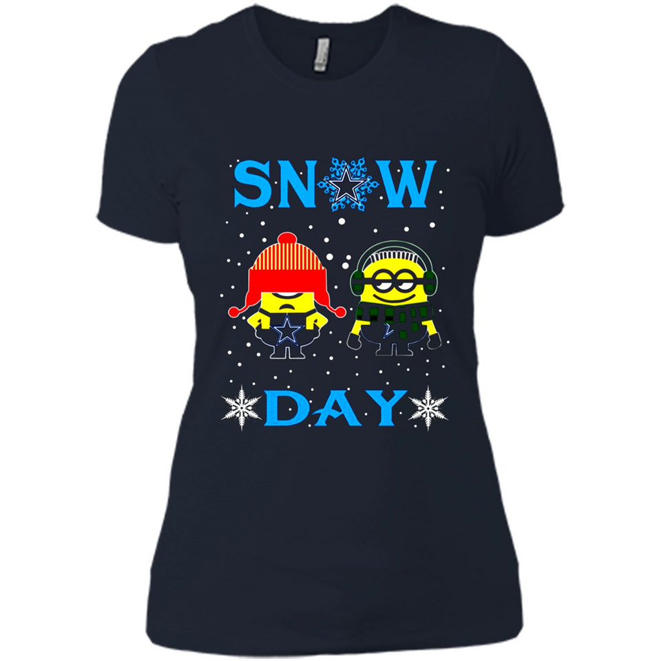 Snow Day Shirt For Dallas Cowboys Vs Minion Fans pingpong