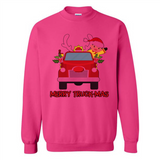 Merry Truck-Mas Christmas Fire Truck Cute Reindeer Sporty - Sweatshirt