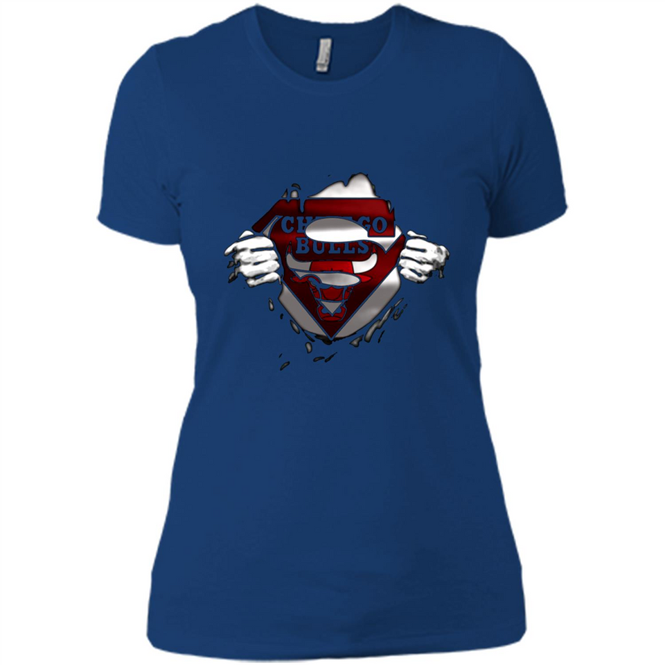 Chicago Bulls And Superman Fans - Ladies' Boyfriend T-Shirt
