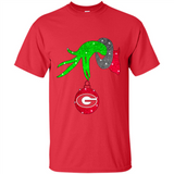 GRINCH HAND HOLDING GEORGIA BULLDOGS GLITTER CHRISTMAS PINGPONG
