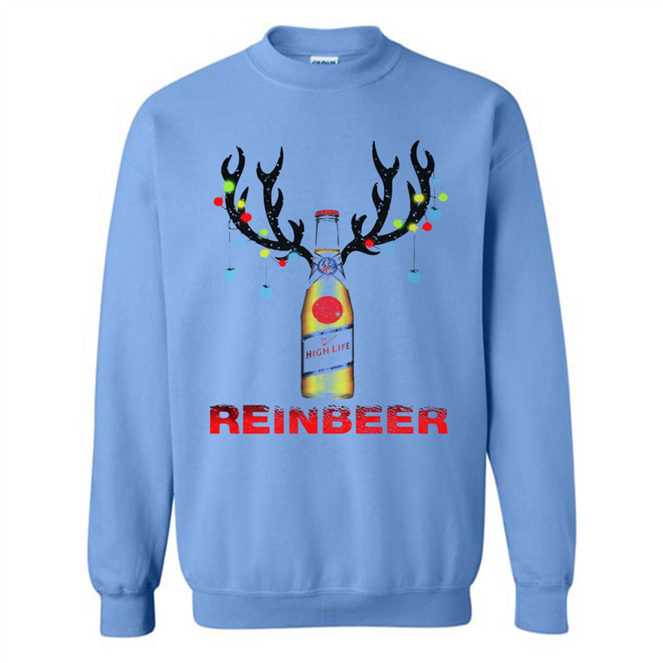 Miller High Life beer reinbeer Christmas - Sweatshirt
