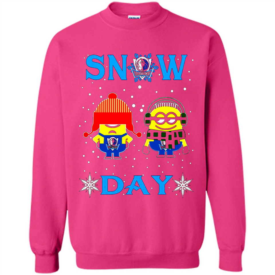 Snow Day Shirt For Dallas Mavericks Vs Minion Fans pingpong
