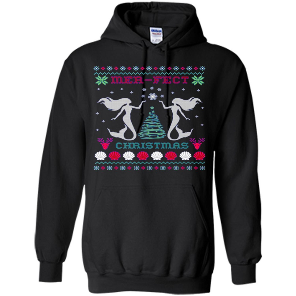 Mermaid Mer-Fect Ugly Christmas Sweater - Hoodie