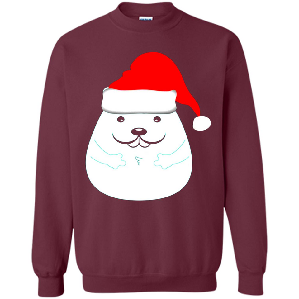 Funny Hamster Christmas t-shirt Santa Hat - Sweatshirt