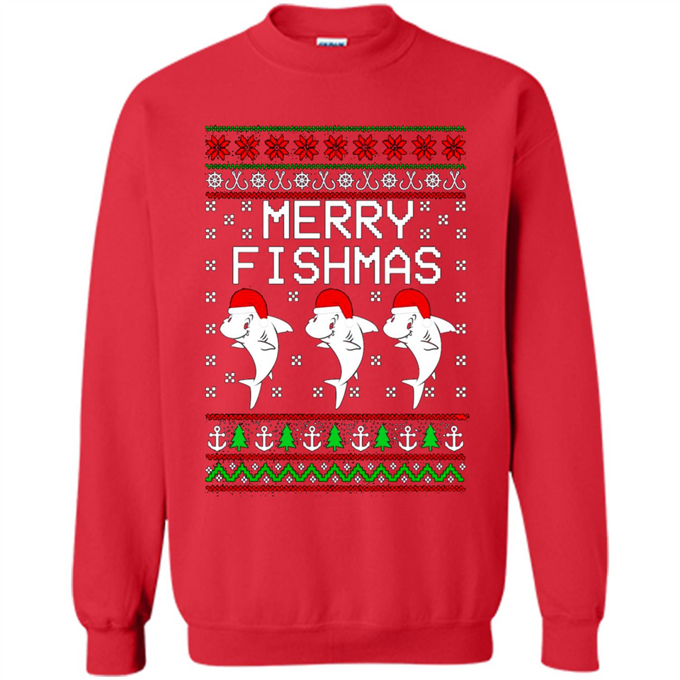Merry Fishmas Christmas sweatshirt PINGPONG