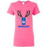 Bud Light Reinbeer Funny Beer Reindeer Christmas Sweatshirt - Ladies Short-Sleeve