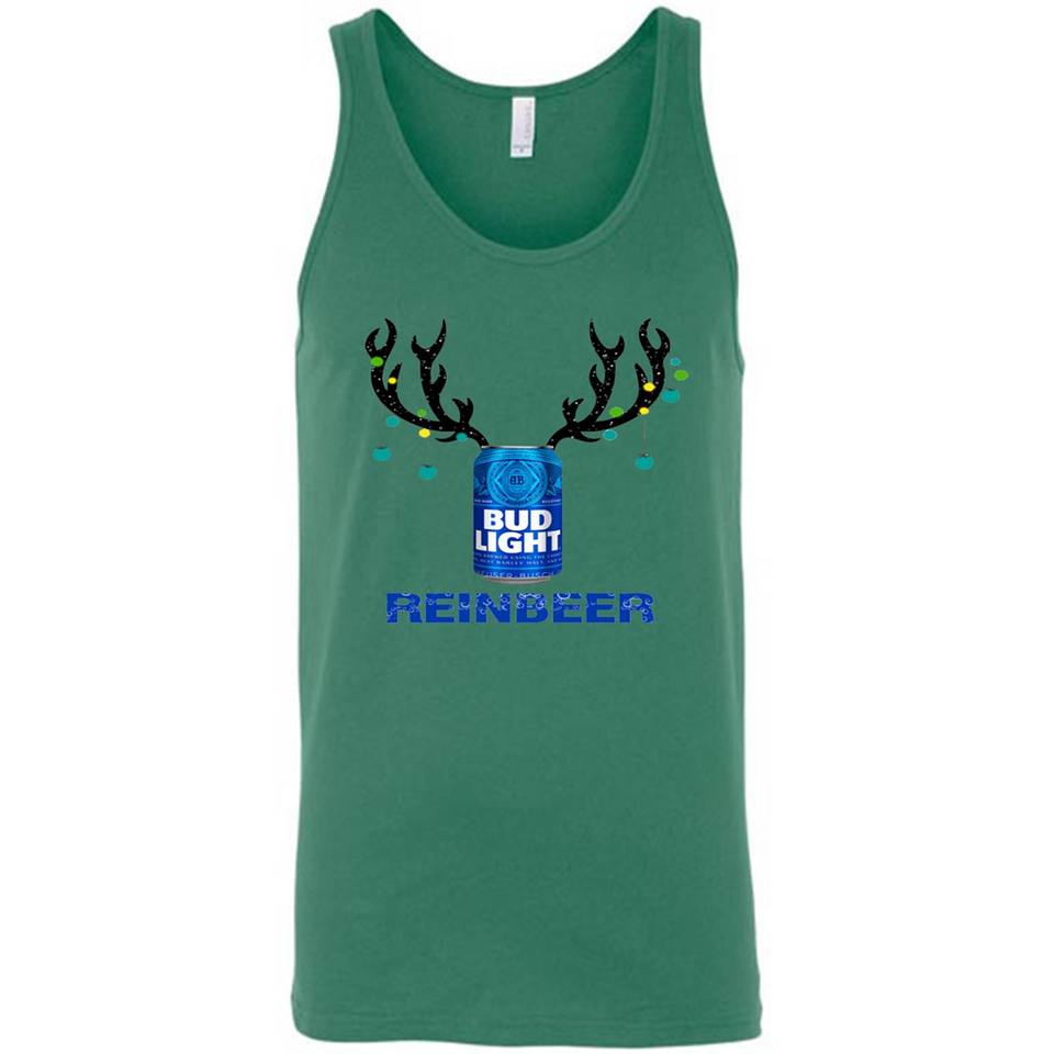 Bud Light Reinbeer Funny Beer Reindeer Christmas Sweatshirt - Canvas Unisex Tank