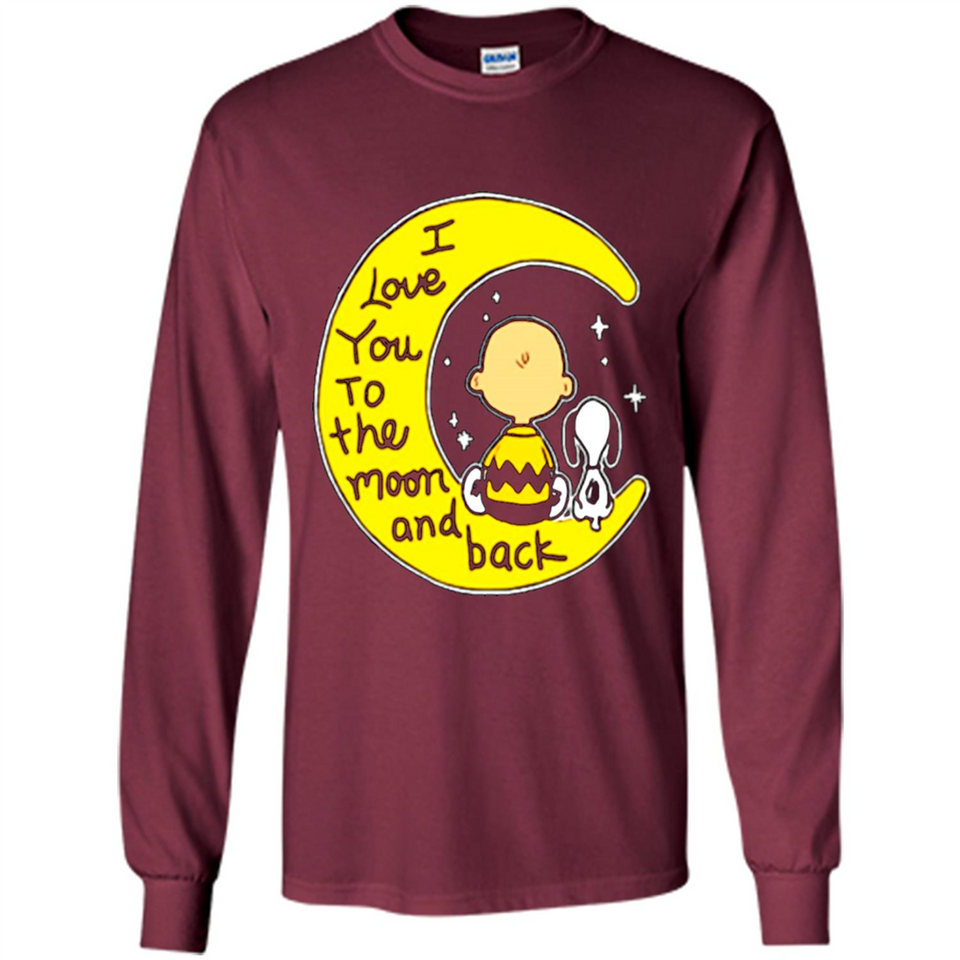 I LOVE YOU TO THE MOON AND BLACK CHARLIE BROWN AND SNOOPY