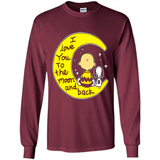 I LOVE YOU TO THE MOON AND BLACK CHARLIE BROWN AND SNOOPY