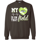 Seattle Seahawks Football My Heart is on that Field - Sweatshirt