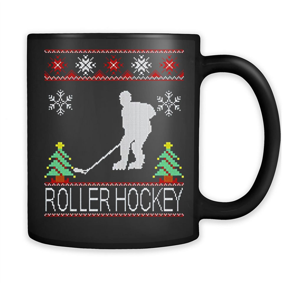 roller hockey Christmas ugly