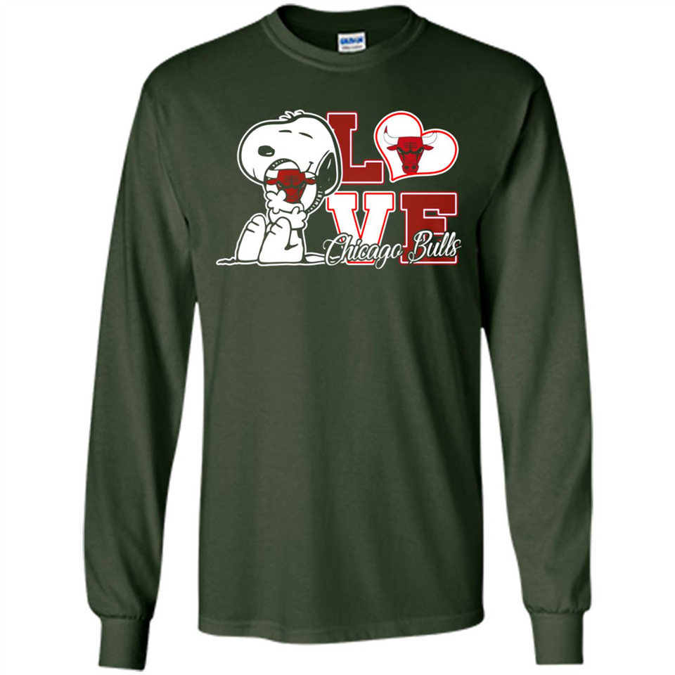 Snoopy loves NBA Chicago Bulls - Long Sleeve T-Shirt
