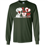 Snoopy loves NBA Chicago Bulls - Long Sleeve T-Shirt