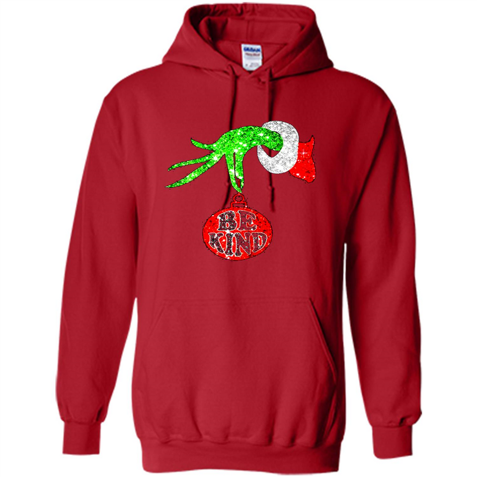 Christma Season With Green Grinch Hand Be Kind - Hoodie