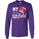 Stanford Cardinal Football My Heart is on that Field - Long Sleeve T-Shirt