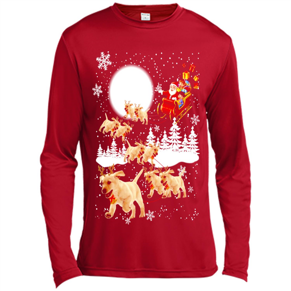 Christmas Santa Golden Retriever Sleigh For Labrador Retriever
