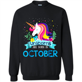 Unicorns are born in October Birthday Rainbow Gift Ladies Custom
