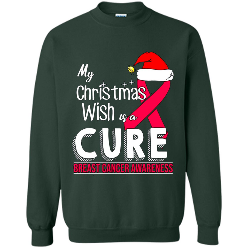 My Christmas Wish Is A Cure Breast Cancer Awareness sweater PINGPONG