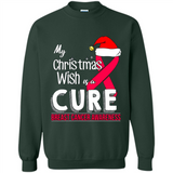 My Christmas Wish Is A Cure Breast Cancer Awareness sweater PINGPONG