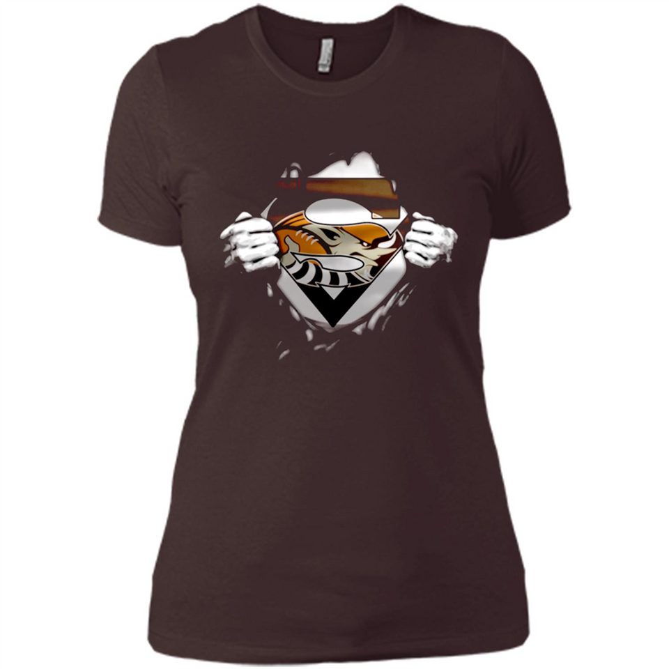 Cleveland Browns And Superman Fans - Ladies' Boyfriend T-Shirt