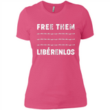 Peaceful Communities- Free Them Liberenlos Shirt PINGPONG - Ladies' Boyfriend T-Shirt