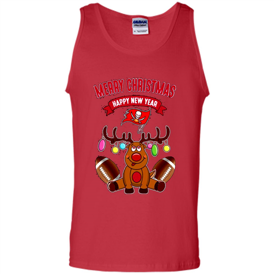 Tampa Bay Buccaneers NFL Reindeer Funny Merry Christmas And Happy New Year