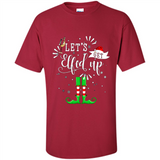Let's Get Elfed Up Funny Drinking Wine Christmas Elf PINGPONG