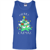 Merry Catmas Funny Cool Christmas Mug PINGPONG - Tank Top
