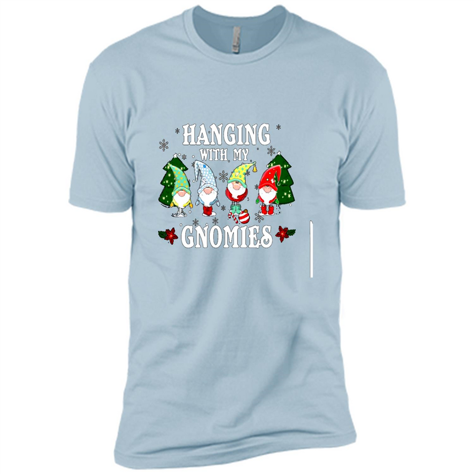 Christmas Garden Gnome Hanging With My Gnomies - Premium Short Sleeve T-Shirt