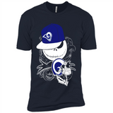 Jack Skellington The Nightmare Before Christmas-Rams Football - Premium Short Sleeve T-Shirt