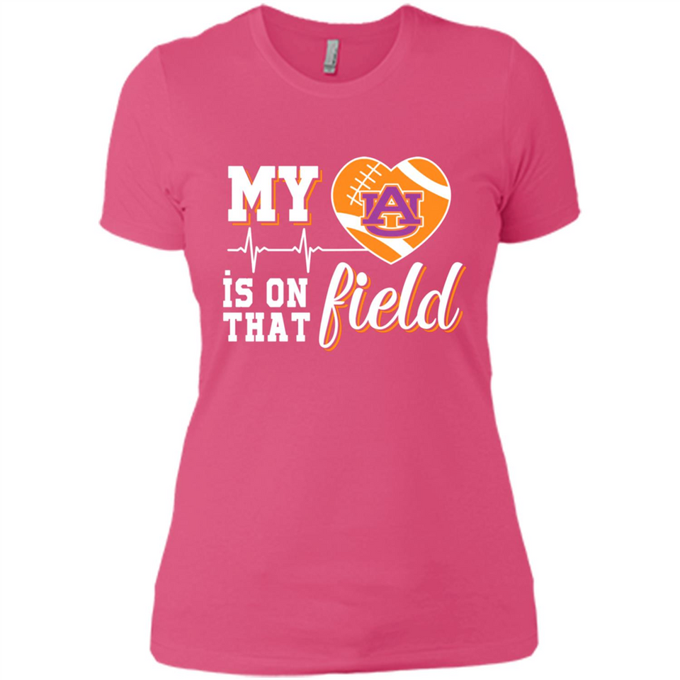 Auburn Tigers Football My Heart is on that Field - Ladies' Boyfriend T-Shirt
