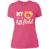 Auburn Tigers Football My Heart is on that Field - Ladies' Boyfriend T-Shirt