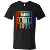 Retro Straight Outta 1971 47 Years Old - Men's V-Neck