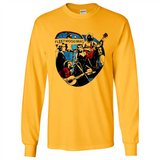 Dancing Funny Guitar Vintage Metal Rock Band Shirt PINGPONG - Long Sleeve T-Shirt