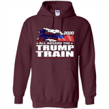 All Board The Trump Train 2020 Patriotic U.S Flag pingpong - Hoodie