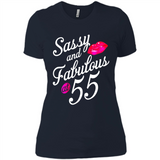 Sassy and Fabulous at 55 - 55th Birthday - Ladies' Boyfriend T-Shirt