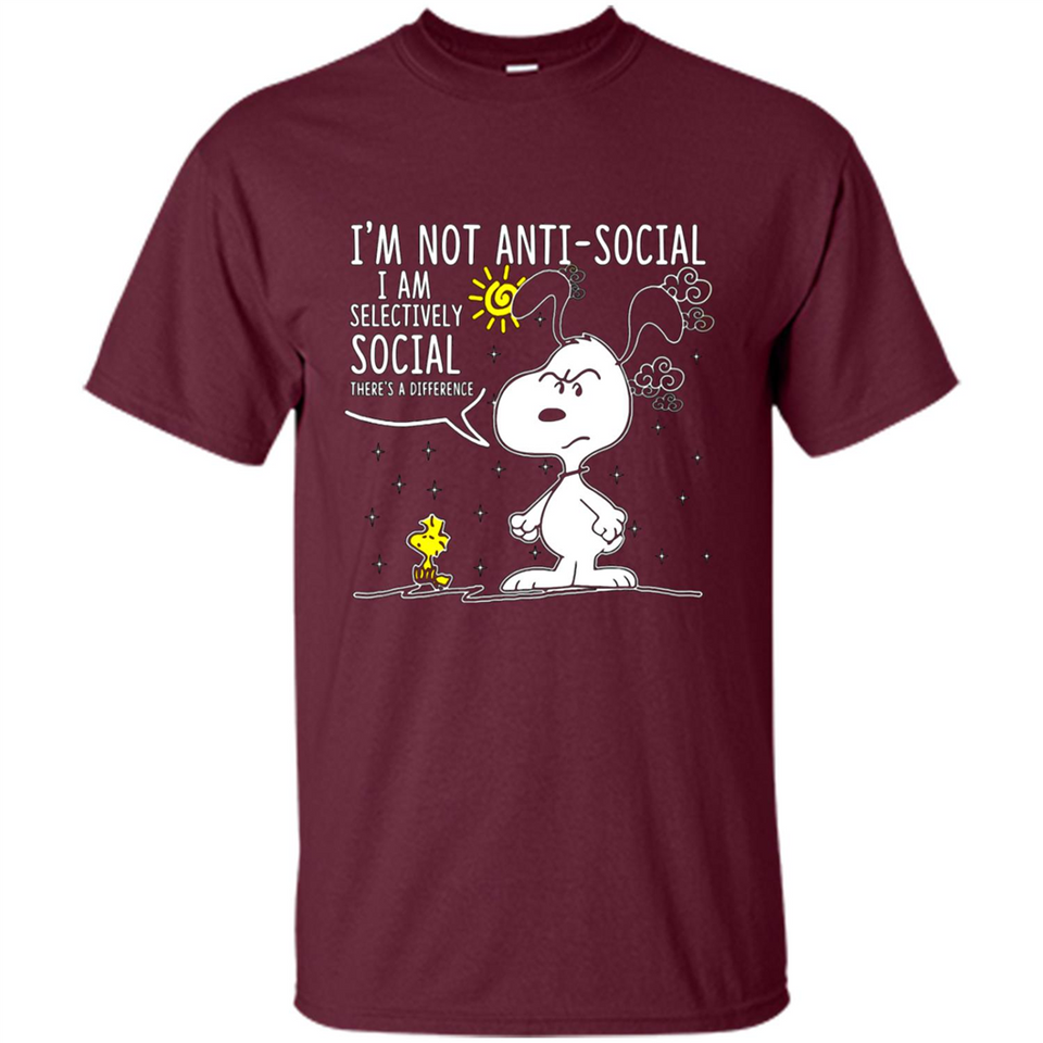 Snoopy I'm Not Anti-Social I Am Selectively Social