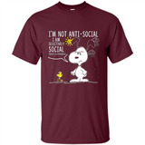 Snoopy I'm Not Anti-Social I Am Selectively Social