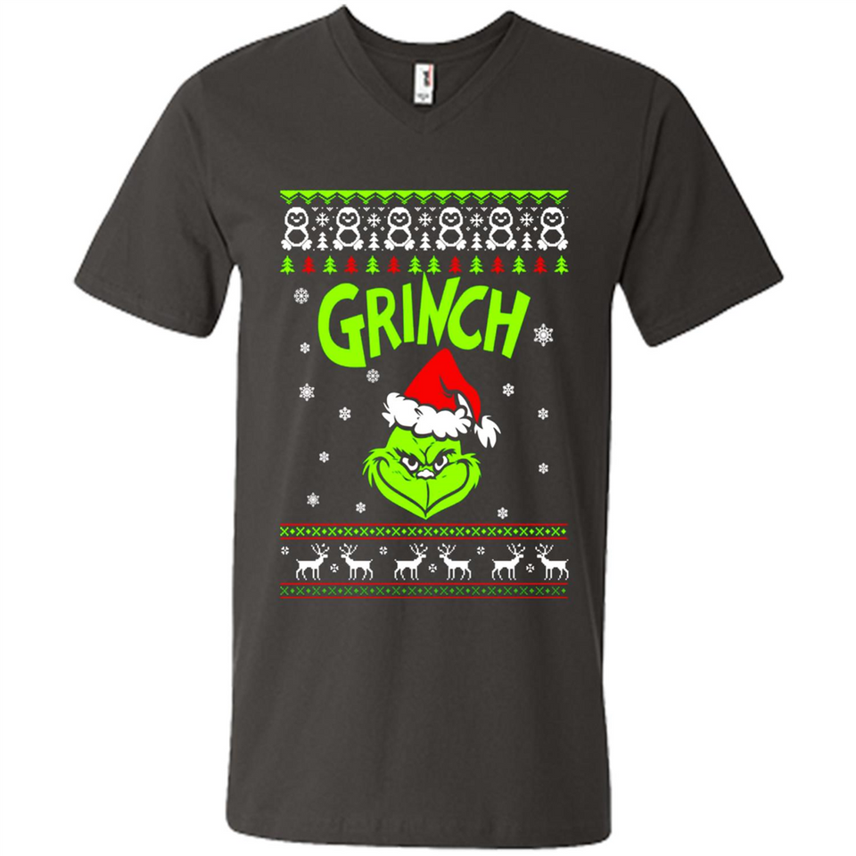 The Grinch Face Christmas - Men's V-Neck