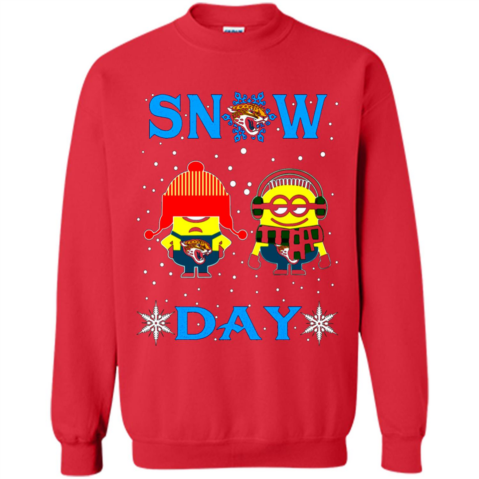 Snow Day Shirt For Jacksonville Jaguars Vs Minion Fans pingpong