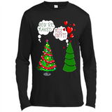 Fir Loves Christmas Tree Funny Undecorated Joke - Canvas Long Sleeve T-Shirt