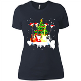 Santa Hat Electric Guitar Classical Guitar Christmas shirt Ladies' Boyfriend