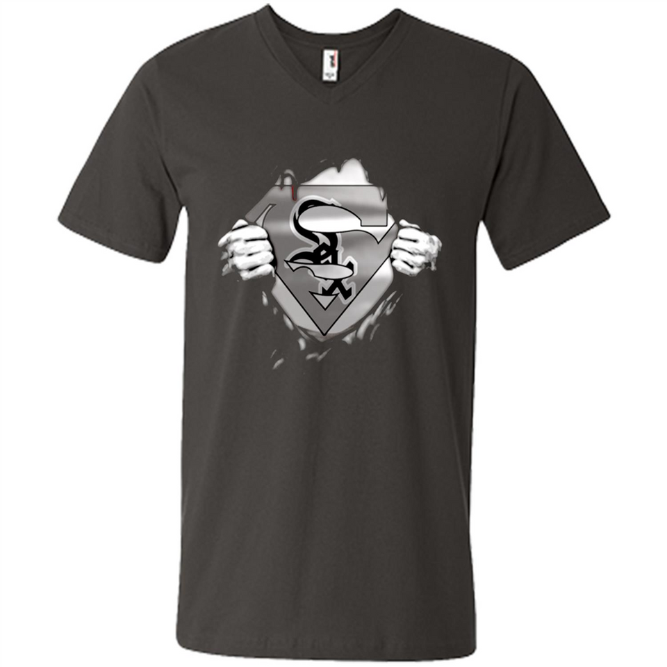 Chicago White Sox And Superman Fans - Men's V-Neck