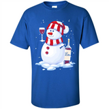 Cute Snowman drink Red Wine Christmas - Shirt