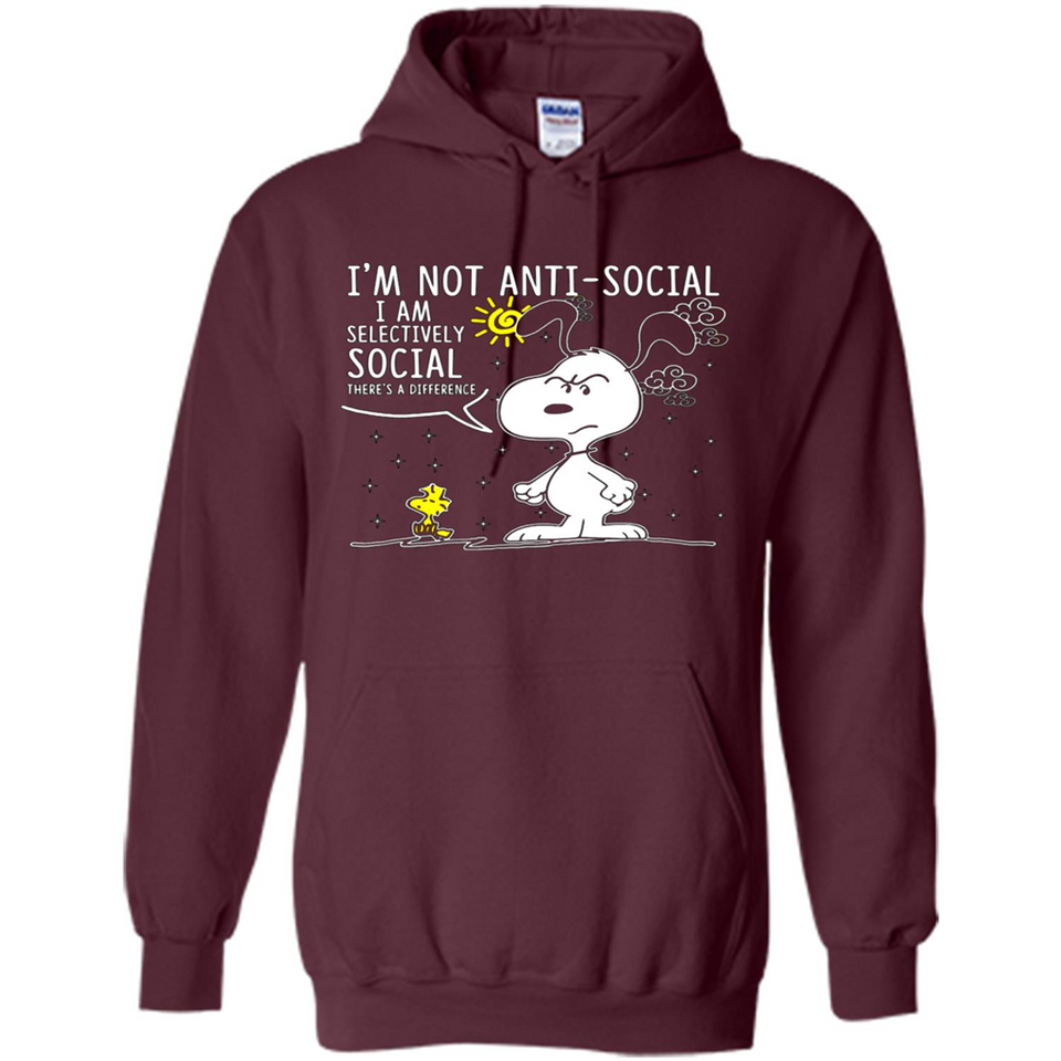 Snoopy I'm Not Anti-Social I Am Selectively Social