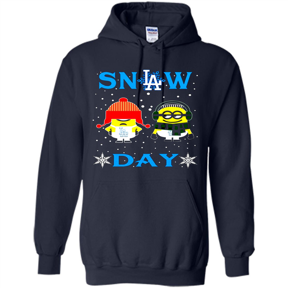 Snow Day Shirt For Los Angeles Dodgers Vs Minion Fans pingpong