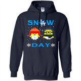 Snow Day Shirt For Los Angeles Dodgers Vs Minion Fans pingpong